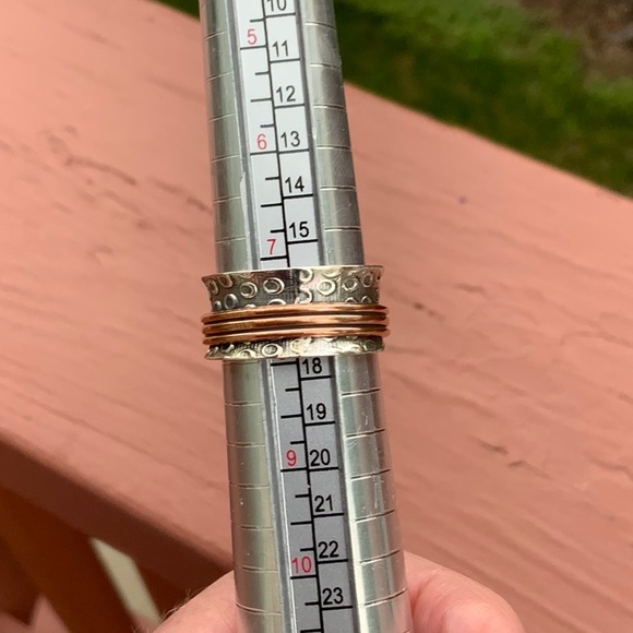 BOUTIQUE 2-TONE MEDITATION FIRE OPAL 925 RING, 8 - Picture 10 of 11